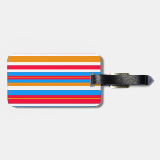 Stripes Luggage Tag (Back Horizontal)