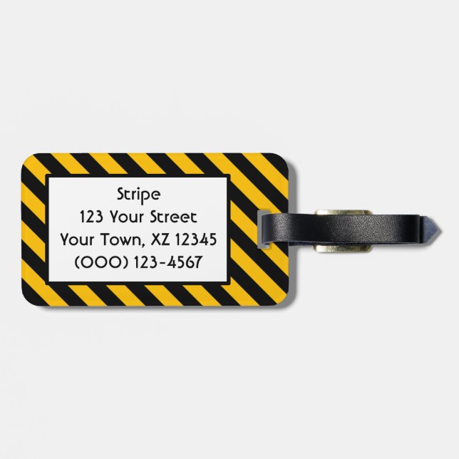 Stripes Luggage Tag (Back Horizontal)