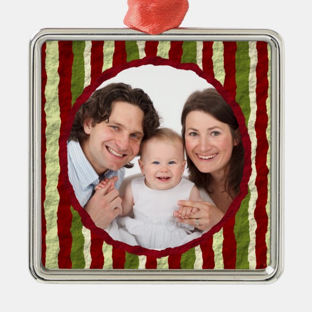 Stripes Metal Tree Decoration (Front)