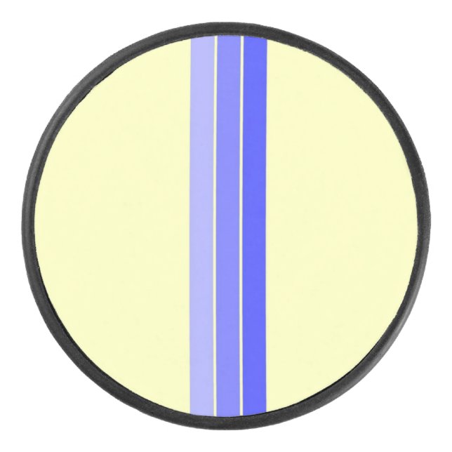 stripes modern art hockey puck (Front)