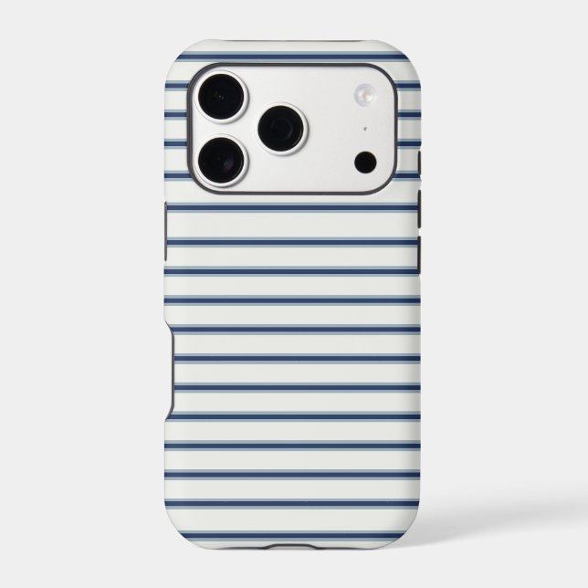 Stripes Modern Indigo Minimalist Elegance (Back)