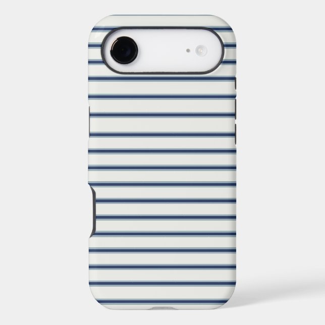 Stripes Modern Indigo Minimalist Elegance (Back)