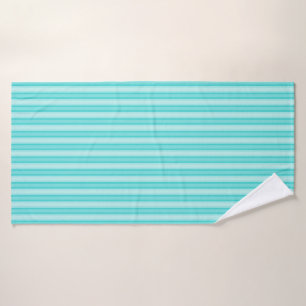 Stripes - Monochromatic Shades of Blue - Towel Set