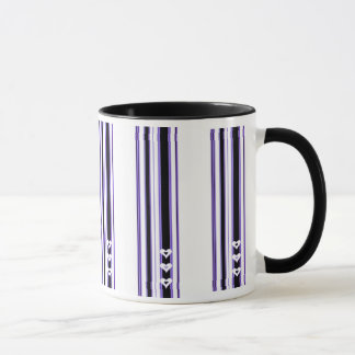 Stripes n Hearts Purple Mug