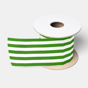 Stripes Napier Green Satin Ribbon