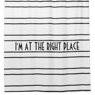 Stripes narrow black shadow + your backg. & idea shower curtain