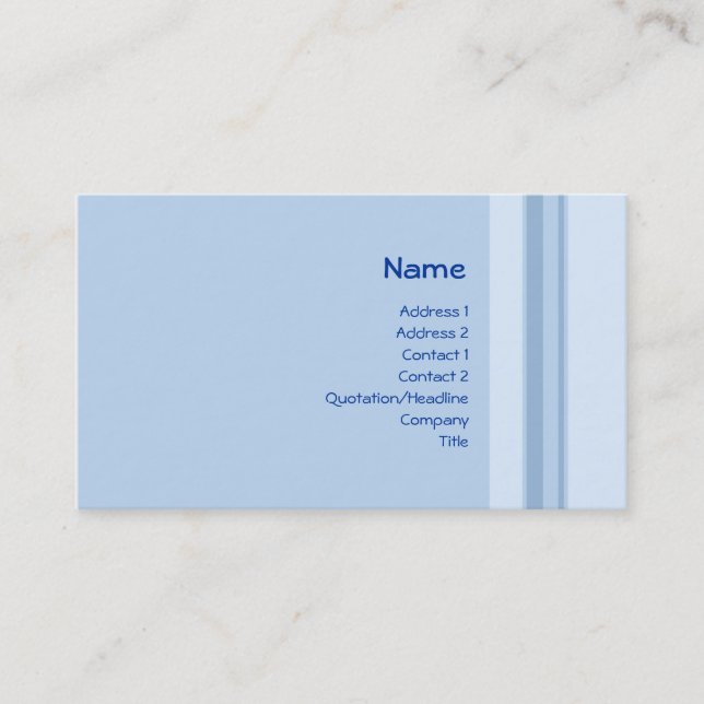 Stripes No. 0117 Business Card (Front)