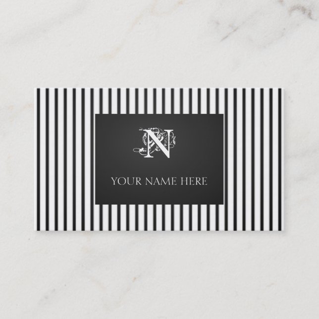 Stripes Nouveau Business Card (Front)