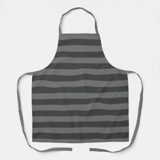 Stripes of Grey All-Over Print Apron