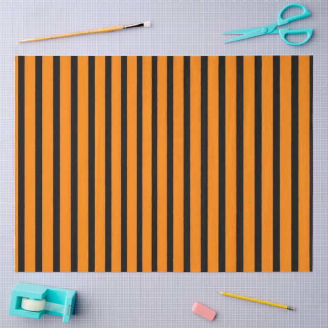 Stripes of Halloween Tissue Paper (Craft)