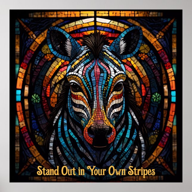 Stripes of Inspiration: Embrace Your Unique Life Poster (Front)