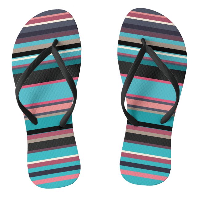 Stripes of the Horizon 2   Flip Flops (Footbed)
