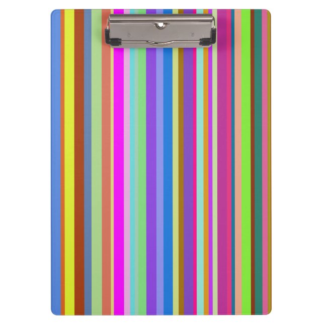 Stripes of Various Colours Clipboard (Front)