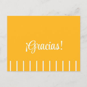 Stripes on Spanish Thank You Postcard