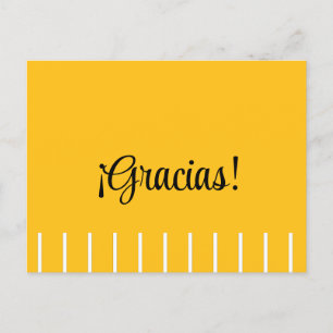 Stripes on Spanish Thank You Postcard