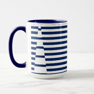 Stripes on Stripes in Blue and White Mug