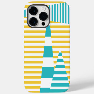 Stripes on Stripes - Turquoise and Yellow  Case-Mate iPhone 14 Pro Max Case