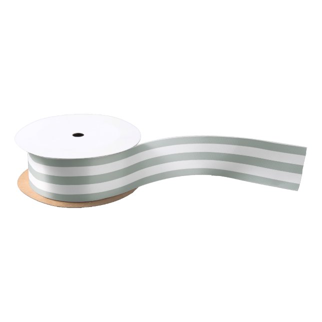 Stripes Option Ash Grey Satin Ribbon (Spool)