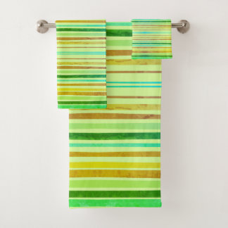 Stripes Orange, Lemon, Lime, Blue, Clay Towel