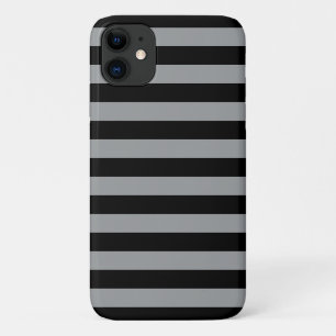 Stripes (Parallel Lines) - Black Grey iPhone 11 Case