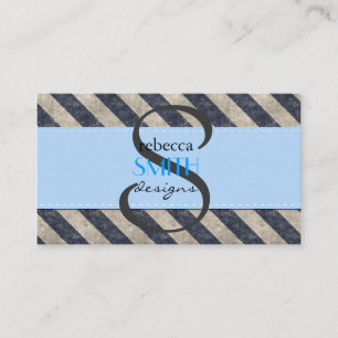 Stripes (Parallel Lines) - Grey Blue Business Card