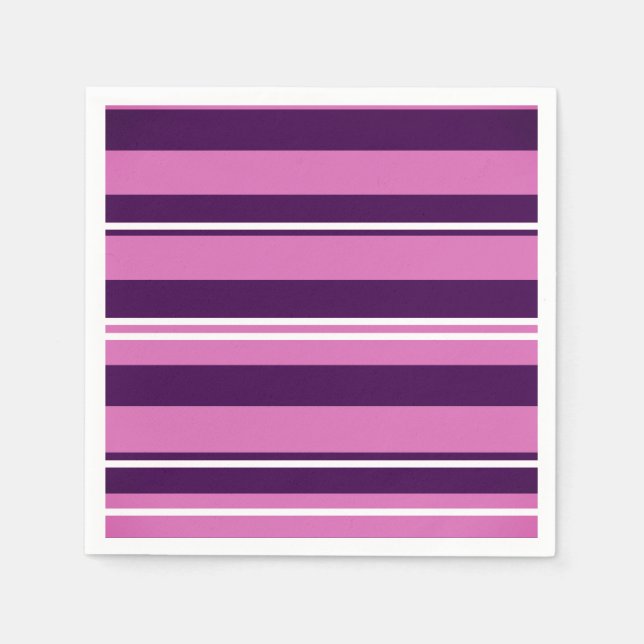 Stripes Party Paper Napkins (Front)