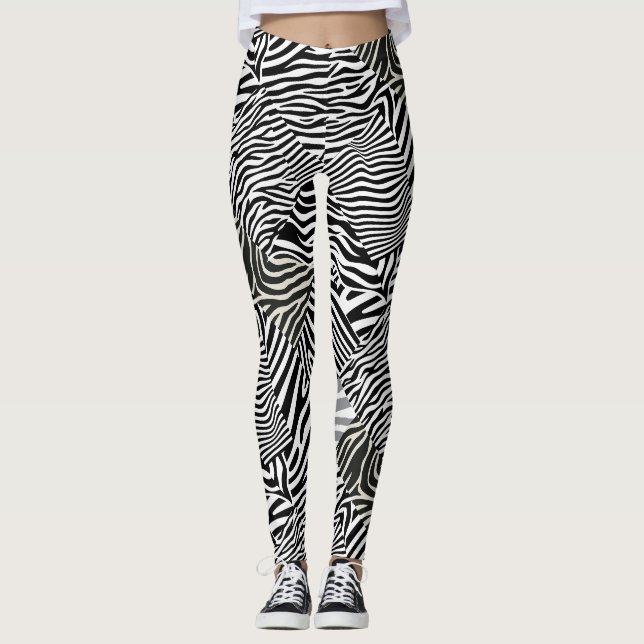 STRIPES Pattern BW.SPBW01 Leggings (Front)