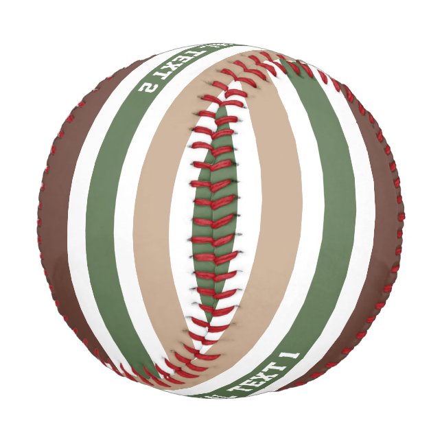 Stripes Pattern custom baseball (Angled)