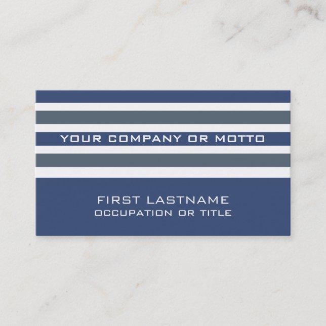 Stripes Pattern custom business cards (Front)