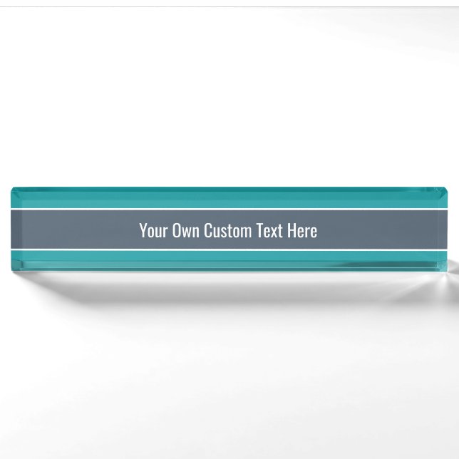 Stripes Pattern custom desk plate (Front)