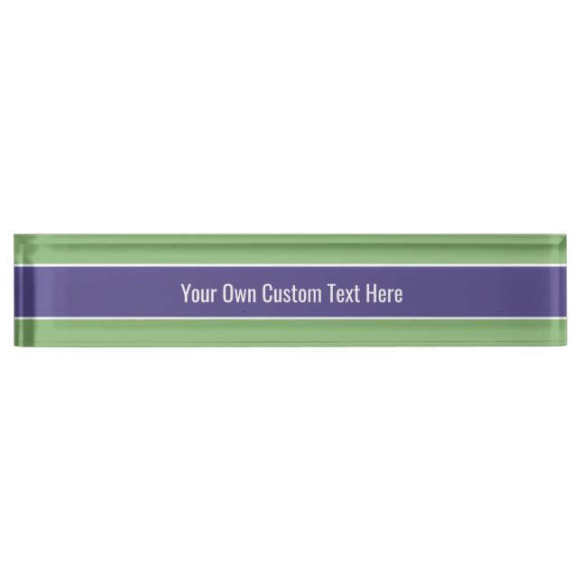 Stripes Pattern custom desk plate (Front)