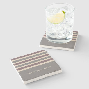 Stripes Pattern custom marble coaster