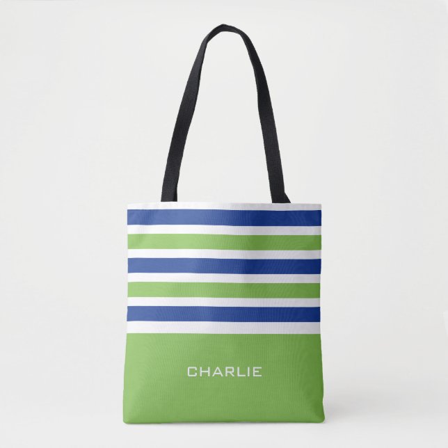 Stripes Pattern custom monogram bags (Front)