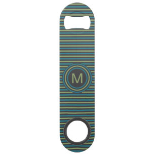 Stripes Pattern Custom Monogram bottle opener