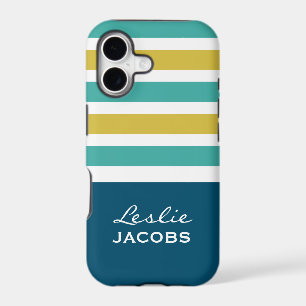 Stripes Pattern custom monogram cases