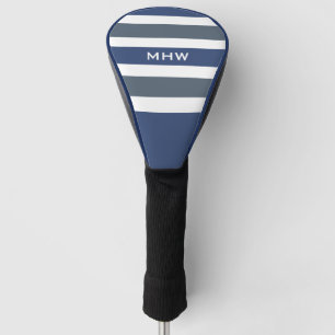 Stripes Pattern custom monogram driver cover