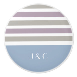 Stripes Pattern custom monogram knobs & pulls