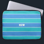 Stripes Pattern custom monogram laptop sleeves<br><div class="desc">Change the text field to what you want. You can also change the font and its size and colour by using the "Customise it" function,  as well as add more text fields if you wish. See my store for more items with,  and colour choices of,  this design.</div>