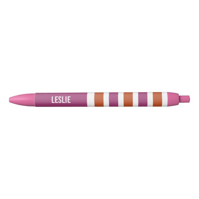 Stripes Pattern custom monogram pens (Front)