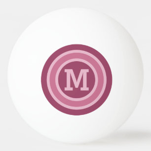Stripes Pattern custom monogram ping pong balls