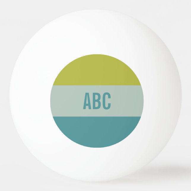 Stripes Pattern custom monogram ping pong balls (Front)