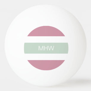 Stripes Pattern custom monogram ping pong balls