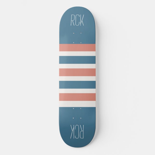 Stripes Pattern custom monogram skateboards (Front)