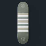 Stripes Pattern custom monogram skateboards<br><div class="desc">Change the text field to what you want. You can also change the font and its size and color by using the "Customize it" function,  as well as add more text fields if you wish. See my store for more items with,  and color choices of,  this design.</div>