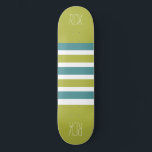 Stripes Pattern custom monogram skateboards<br><div class="desc">Change the text field to what you want. You can also change the font and its size and color by using the "Customize it" function,  as well as add more text fields if you wish. See my store for more items with,  and color choices of,  this design.</div>