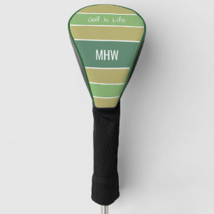 Stripes Pattern custom monogram & text cover