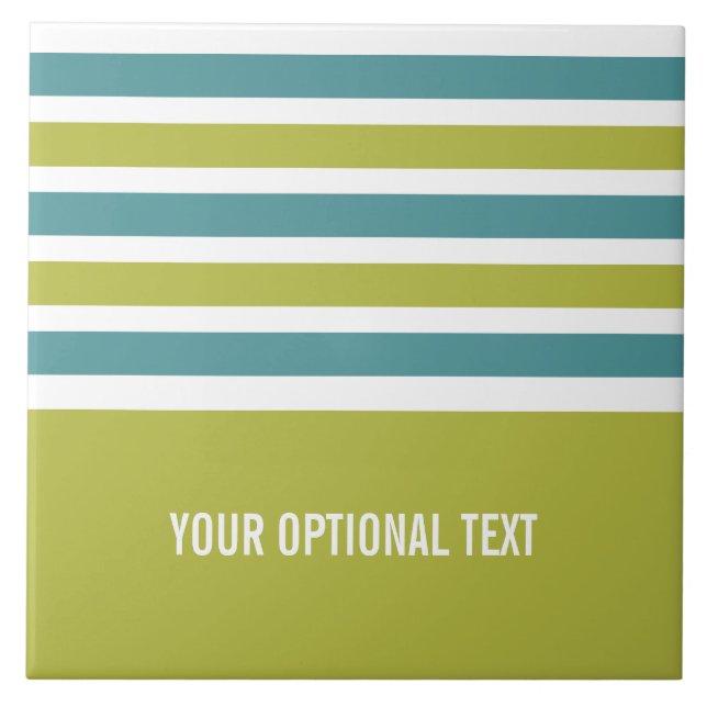 Stripes Pattern custom monogram tiles (Front)