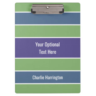 Stripes Pattern custom name clipboard