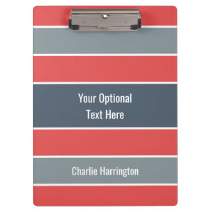 Stripes Pattern custom name clipboard