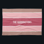 Stripes Pattern custom name hand towel<br><div class="desc">See my store for more items with,  and colour choices of,  this design.</div>